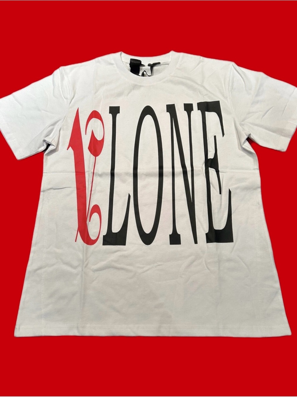 VLONE x Palm Angels White/Red T-Shirt Size Small Mens Authentic